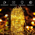 FilFom Battery Operated String Lights, 2 Pack 36ft 100 LED Fairy Lights With Remote, IP65 Waterproof Twinkle Lights 8 Mode Warm White Christmas Lights Outdoor for Bedroom Tree Indoor Party Decorations