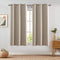 JINCHAN Linen Fabric Curtain Room Darkening Window Treatment for Bedroom 63 Inch Long Thermal Insulated Living Room Curtain Greyish Beige 1 Panel