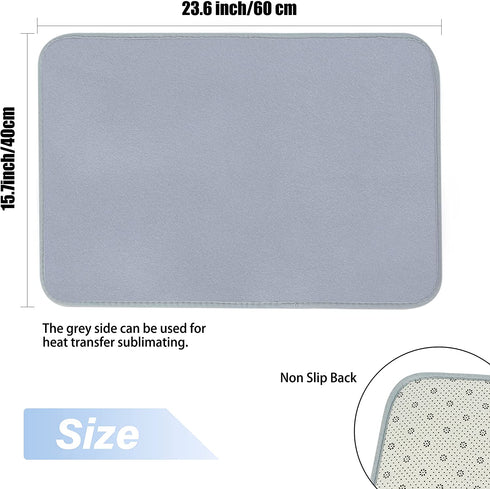 Sntieecr 3 PCS Sublimation Blank Door Mat Set for Grey, Sublimation Heat Transfer Welcome Mat Outdoor Indoor Entrance Non Slip Washable Mats for DIY Home Door Mat (23.6 x 15.7 Inche)