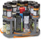 Spice Spinner Two-Tiered Spice Organizer & Holder That Saves Space, Keeps Everything Neat, Organized & Within Reach With Dual Spin Turntables- Grey