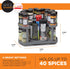 Spice Spinner Two-Tiered Spice Organizer & Holder That Saves Space, Keeps Everything Neat, Organized & Within Reach With Dual Spin Turntables- Grey