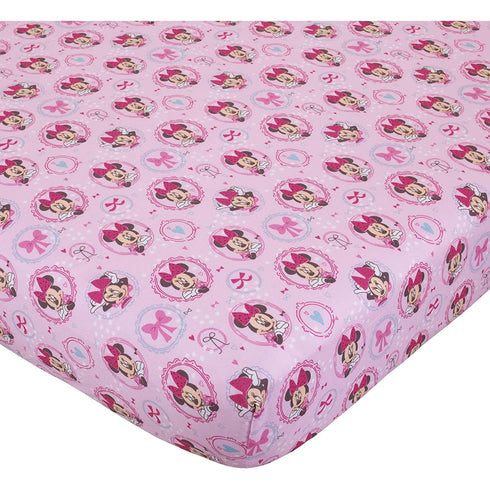 Disney Baby œMinnie Mouse Bows are Best? Baby Crib Sheet, 28? X 52?, Fits Stand Size Crib Mattress