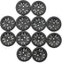 Raydodo 12 Pcs 25mm Matt Black Buttons 1 Inch for Sewing Buttons Large 2-Holes Flatback Vintage Craft Buttons for Crafts and DIY Handmade Repair Clothing (Black)