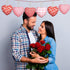 12 Pieces Valentine's Day Buffalo Check Fabric Ornament Valentine's Day Hanging Bauble Ornament Heart-Shaped Ornaments Baubles Decoration for Valentine's Day Wedding Party, 4 Styles