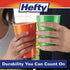 Hefty Party On Disposable Plastic Cups, Assorted, 16 Ounce, 80 Count