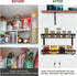 Spice Rack, Spice Rack Organizer Wall Mount, 4-Tier Stackable Hanging Spice Rack, Spice Shelf Storage, Floating Shelves Storage for Spice, Adjustable Spice Holder for Kitchen Bathroom Cabinet Pantry
