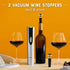 Oster 4-in-1 Wine Savoring Experience with Cordless Electric Wine Opener | Wine Kit with Rechargeable Wine Bottle Opener, Wine Pourer, Vacuum Wine Stoppers, and Foil Cutter, Black