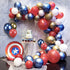 ROYWEL 95pcs Balloon Garland Arch Kit, Superhero Avengers Theme, Party Supplies Decorative for Kids, Red White Latex Balloons and Blue Gold Metallic Balloons for Baby Showers, Birthday, Festival, Weddings, Graduations, Corporate Events