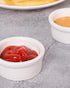 Dizada 12 Pack Small Dipping Bowls, White Ceramic Soy Sauce Dish Condiments Side Dish bowls- Perfect for BBQ sauce,Tomato Sauce, honey mustard and soy sauce