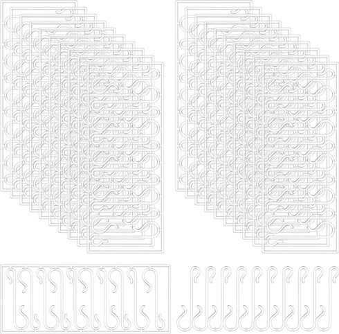 Jetec Christmas Tree Hooks Christmas Ornament Hangers Weatherproof Plastic Hooks Transparent Accessories Hooks Home Decoration, Party Supplies for Christmas Tree, Christmas Wreath (200)