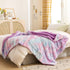 NEWCOSPLAY Super Soft Faux Fur Throw Blanket Premium Sherpa Backing Warm and Cozy Throw Decorative for Bedroom Sofa Floor (Thick-Multi Purple, Throw(40"x50"))