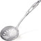 Zulay Kitchen Professional Skimmer Spoon - Stainless Steel Slotted Spoon With Extra Large Bowl & Comfortable Grip Handle - Durable Food Grade Strainer Spoon For Draining & Frying (14.5 inch)