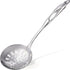 Zulay Kitchen Professional Skimmer Spoon - Stainless Steel Slotted Spoon With Extra Large Bowl & Comfortable Grip Handle - Durable Food Grade Strainer Spoon For Draining & Frying (14.5 inch)