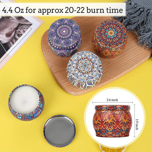 Scented Candles Gift Set 4 Pack Scented Candles 4.4 OZ Aromatherapy Candle Gifts fo Mom 100% Natural Soy Wax Portable Candles Gifts for Women for Mother's Day Gifts