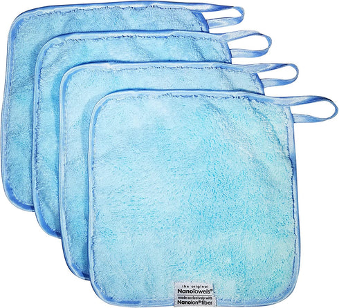 Nano Towels - Amazing Eco Fabric That Cleans Virtually Any Surface With Only Water. No More Paper Towels Or Toxic Chemicals | 4-Pack (8x8", Seashore Teal)
