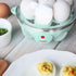 Elite Gourmet EGC007M Rapid Egg Cooker, 7 Easy-To-Peel, Hard, Medium, Soft Boiled Eggs, Poacher, Omelet Maker, Auto Shut-Off, Alarm, 16-Recipe Booklet, BPA-Free, Mint