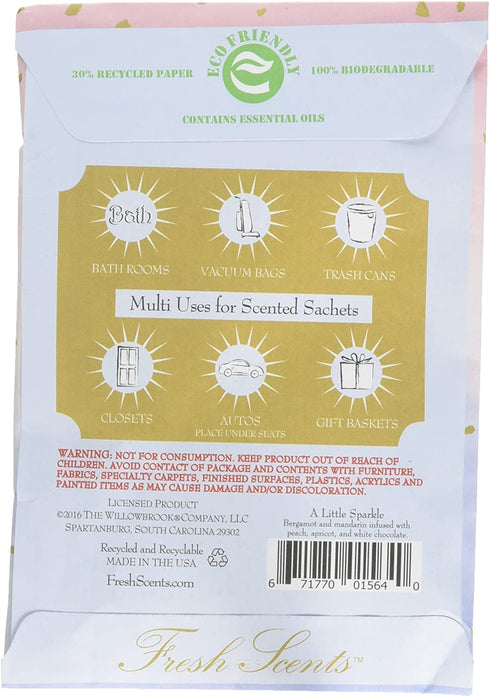 WILLOWBROOK Fresh Scents Scented Sachet 6 Pack - A Little Sparkle