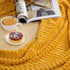 GREEN ORANGE Throw Blanket for Couch - 50x60, Lightweight, Mustard Yellow - Soft, Plush, Fluffy, Warm, Cozy - Perfect for Bed, Sofa