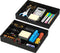 2 Pack - Simple Houseware Drawer Organizer Tray with 9 Adjustable Compartments, Black