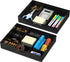 2 Pack - Simple Houseware Drawer Organizer Tray with 9 Adjustable Compartments, Black