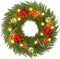 YoleShy Pre-lit Christmas Wreath for Front Door with Hanger 18" Battery Operated Christmas Wreath with Lights Red Berry Pine Cone Candy Cane, Christmas Decorations for Window, Wall Decor, Fireplace