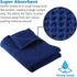 Gilden Tree Waffle Weave Hand Towels for Bathroom Quick Drying Lint Free Thin, Classic Style (Indigo)