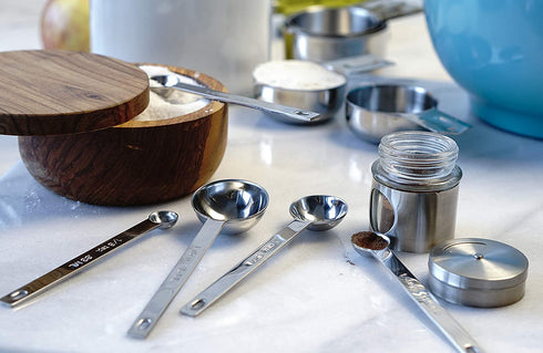 RSVP International Endurance Measuring Spoons, Round, Stainless Steel Large