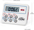 CDN Digital Timer and Clock Memory Feature, 6.8 x 4.5 x 0.9 inches, Cream