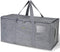 BALEINE Extra Large Storage Tote with Zippers & Carrying Handles, Heavy-Duty Oxford Fabric Moving Bags for Laundry, Space Saving, Storage, Winter Gray