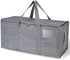 BALEINE Extra Large Storage Tote with Zippers & Carrying Handles, Heavy-Duty Oxford Fabric Moving Bags for Laundry, Space Saving, Storage, Winter Gray