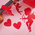 36 Pieces Valentine's Day Cutouts Heart Shape Paper Cutouts Love Party Decorations for Bulletin Board Window Decoration, Happy Valentine's Day Wedding Anniversary Party Supplies, 3 Styles, 2 Sizes