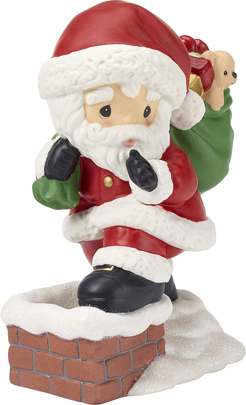 Precious Moments" May Your Every Wish Come True Santa Figurine, Multicolor