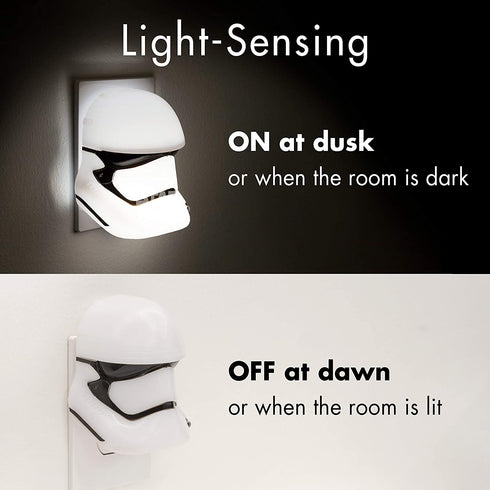 Star Wars Color-Select LED Night Light, Star Wars, Color Changing, Disney Night Light, Light Sensing, Galaxy, for Kids, 3D Star Wars, Plug-in, 43067