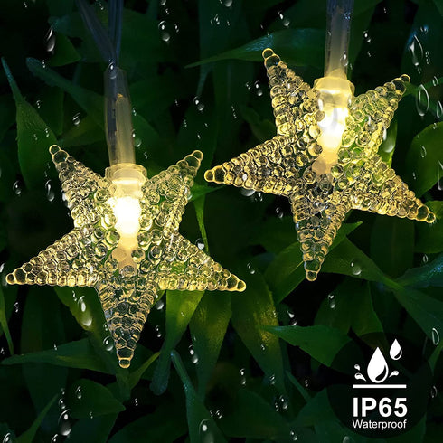 Star String Lights Battery Operated,Yogle 100LED Led Twinkle Star Lights Warm White with Remote&Timer,Plug in 10 Modes Extendable for Indoor Outdoor String Lights for Kids Bedroom Birthday Party Decor