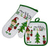 Elrene Home Fashions Elf Naughty or Nice Oven Mitt and Pot Holder Gift Set of 2, 7 in x 13 8 in x 8, Multi