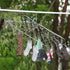 Stainless Steel Folding Clothes Drying Racks Laundry Drip Hanger Laundry Clothesline Hanging Rack Swivel Windproof Hook for Sock Set of 52 Metal Clothespins