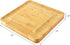 Bamboo Cheese Board - Charcuterie Platter & Serving Tray, 4 Stainless Steel Knife & Thick Wooden Server, and 4 Round Fruit trays. Fancy House Warming Gift for Wedding, Anniversary, or Engagement