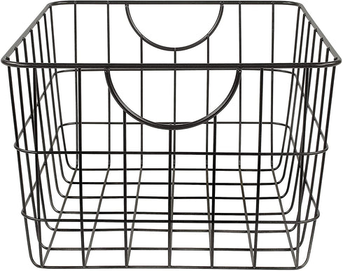 Spectrum Diversified 08410 Wire Pet, Toy, Office, Dorm Storage Bin Organizer, Utility Basket, One Size, Black