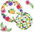 Hawaiian Luau Party Supplies, Tropical Paper Plates and Napkins Cups Sets Serves 30