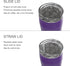 Zak Designs Lynden 28 oz Vacuum Insulated 18/8 Stainless Steel Travel Tumbler with Splash-Proof Lid, Includes Reusable Plastic Straw and Fits in Car Cup Holders, Viola