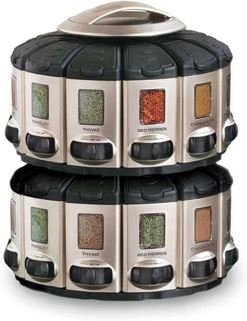 KitchenArt 57010 Select-A-Spice Auto-Measure Carousel Professional Series, Satin