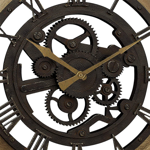 FirsTime & Co. Wood Gear Wall Clock, 19", Aged Brown
