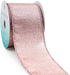 CT CRAFT LLC Metallic Diamond Wired Ribbon for Home Decor, Gift Wrapping, DIY Crafts, 2.5” x 10 Yards x 1 Rolls - Rose Gold