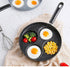 NINGVIHE Egg Pan,Non Stick Frying Pan,Skillet Pans for Cooking,Multi Egg Cooker Pan for Breakfast,Safe Non-stick Coating(Round), Black (01)