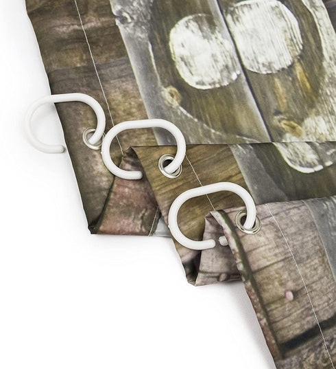 LB Rustic Western Shower Curtain Vintage Antique Wild West Cowboy Saloon Bar Retro Country Farmhouse Bathroom Curtain with Hooks Durable Waterproof Fabric Curtain Set,70x70 Inch