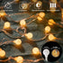 Battery Operated String Lights Outdoor - 2 Packs 200 LED 98 Ft Globe Fairy Light Bedroom Indoor with Remote Control Timer 8 Lighting Modes for Room Decor Car Camping Christmas Tree Girls Warm White