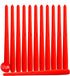 Hyoola 12 Pack Tall Red Taper Candles - 10 Inch Red Dripless, Unscented Dinner Candle - Paraffin Wax with Cotton Wicks - 8 Hour Burn Time.