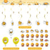 38 Pcs Gudetama Theme Birthday Party Decorations,Party Supply Set for Kids with 1 Happy Birthday Banner Garland , 13 Cupcake Toppers, 18 Balloons,6 Spiral for Party Decorations