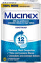 Chest Congestion, Mucinex 12 Hour Extended Release Tablets, 40ct, 600 mg Guaifenesin Relieves Chest Congestion Caused by Excess Mucus, #1 Doctor Recommended OTC expectorant