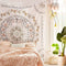 Simpkeely Sketched Floral Medallion Tapestry, Bohemian Mandala Wall Hanging Tapestries, Indian Art Print Mural for Bedroom Living Room Dorm Home Décor 59.1x80 Inches?Mauve?